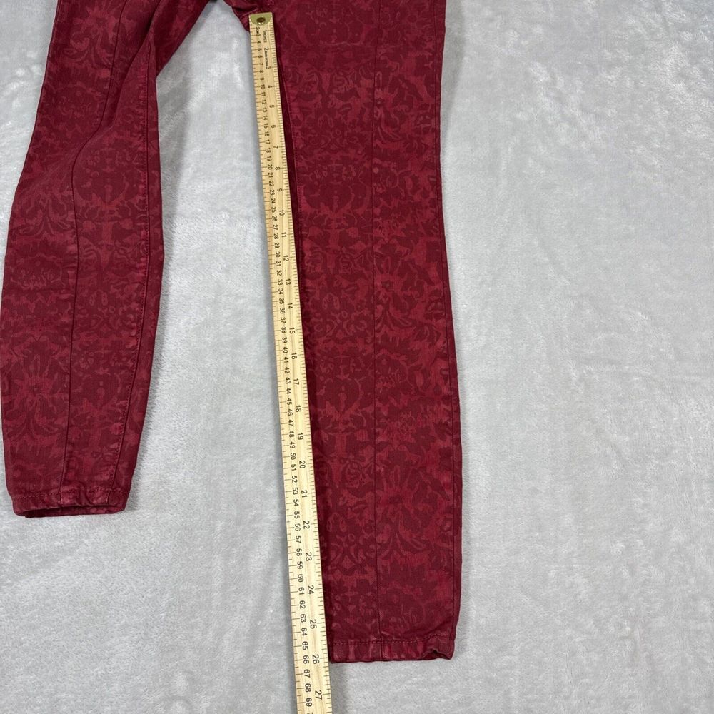 NWT $128 Anthropologie Pilcro High-Rise Denim Legging Women's Sz‎ 24P Raspberry - Picture 9 of 11